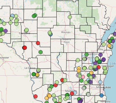 Map of participating farmers